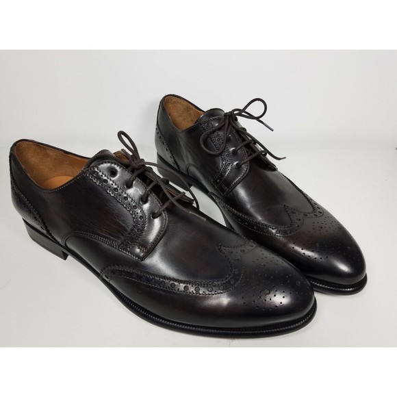 Curatore Italy mens Oxford shoes Wingtip brogue brown Leather lace up Sz 12 45